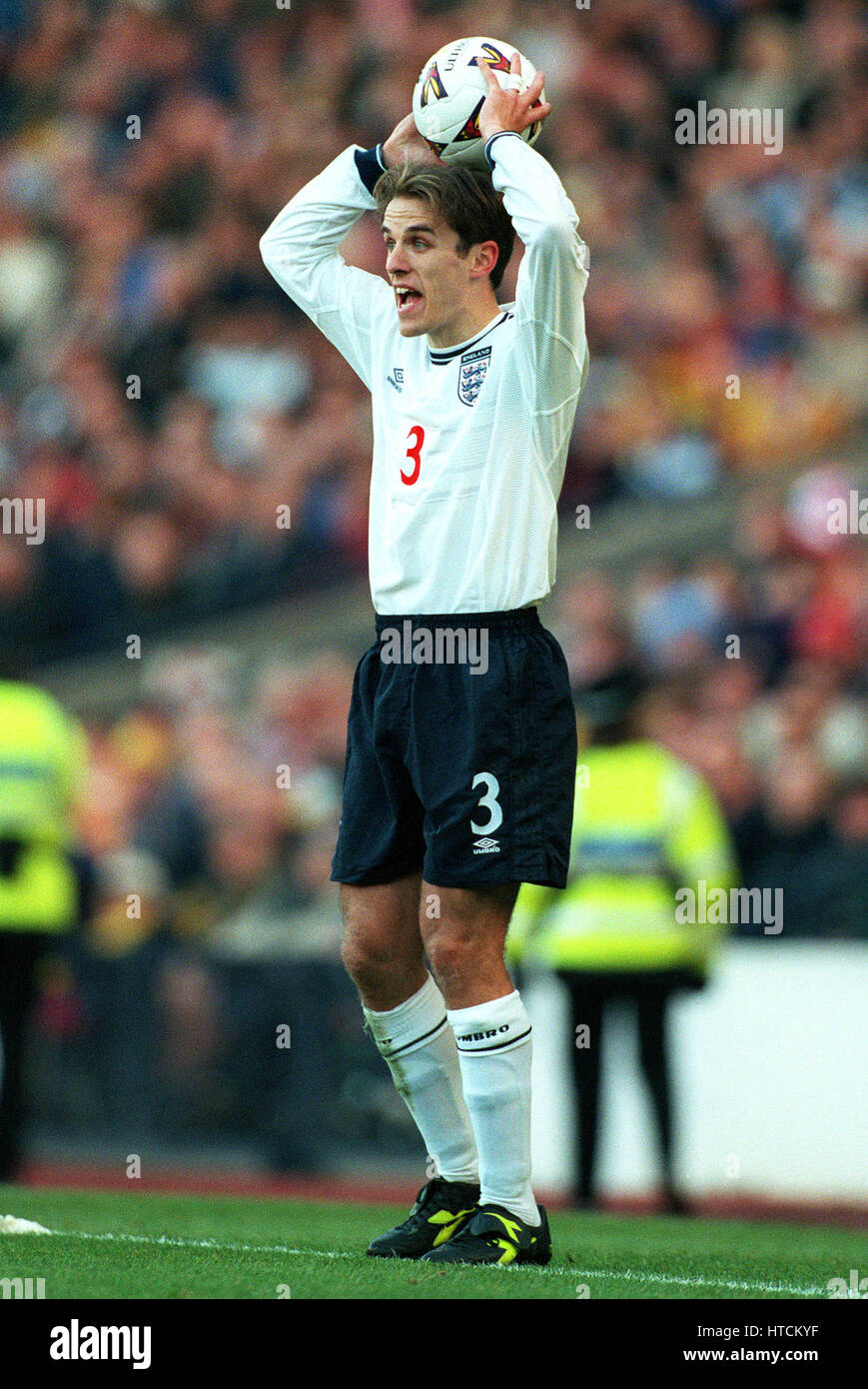 PHILIP NEVILLE ENGLAND & MANCHESTER UNITED FC 13. November 1999 Stockfoto
