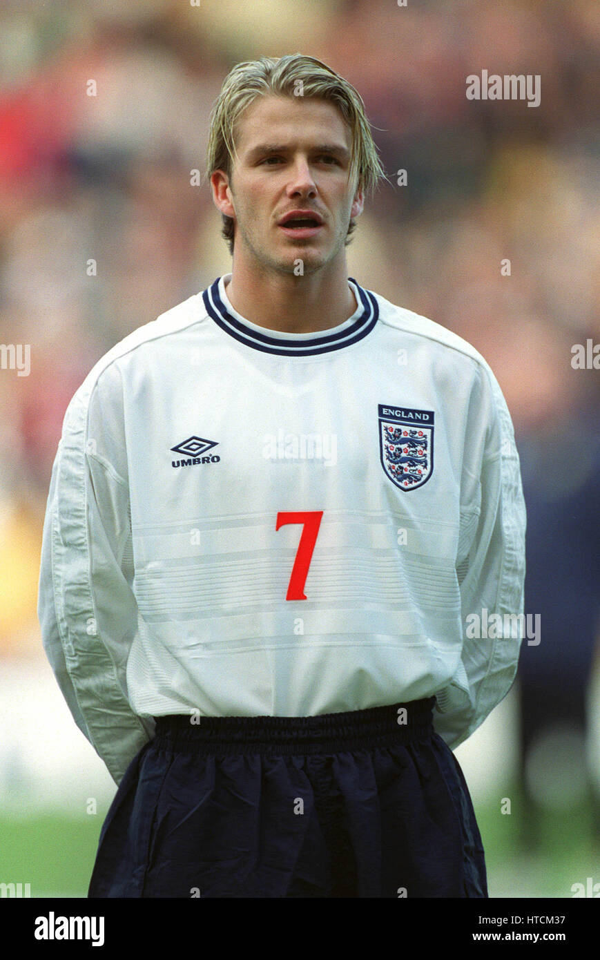 DAVID BECKHAM ENGLAND & MANCHESTER UNITED FC 13. November 1999 Stockfoto