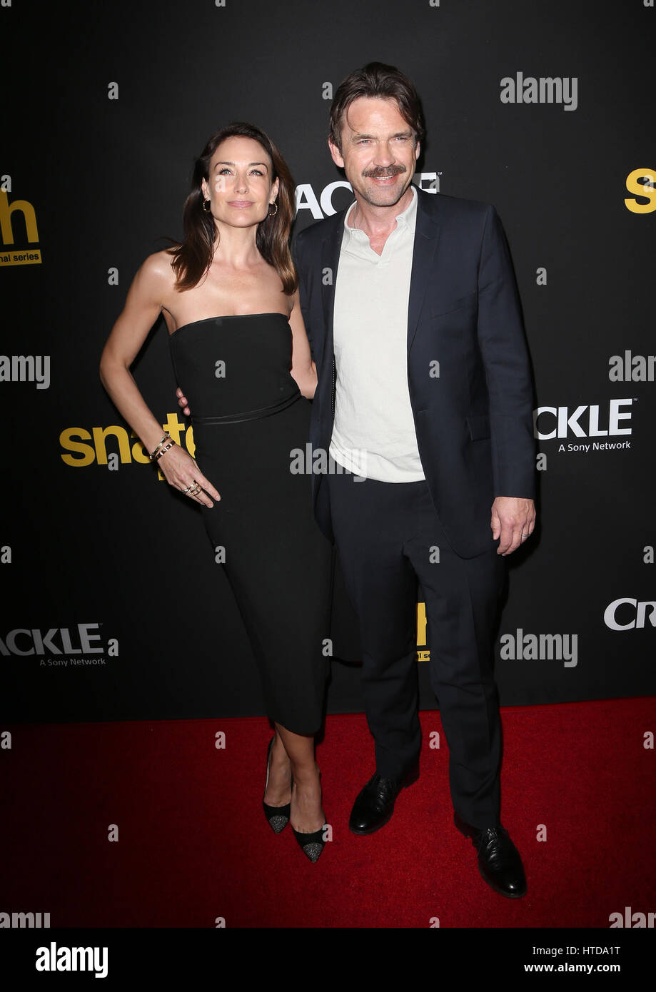 Culver City, Ca. 9. März 2017. Claire Forlani, Dougray Scott, bei Premiere Vorführung von Knistern des 'Snatch' in den Arclight Kinos In Kalifornien am 9. März 2017. Bildnachweis: Fs/Medien Punch/Alamy Live-Nachrichten Stockfoto