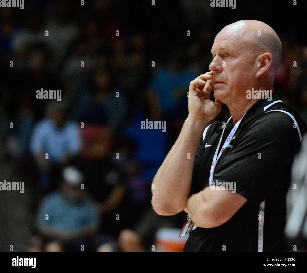 Albuquerque, NM, USA. 10. März 2017. Hopes Mädchen-Basketball-Trainer Terry Heisey. Freitag, 10. Februar 2017. Bildnachweis: Jim Thompson/Albuquerque Journal/ZUMA Draht/Alamy Live-Nachrichten Stockfoto