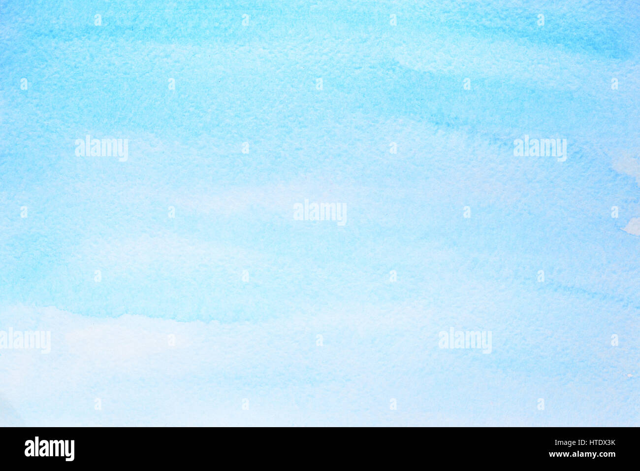 Cyan blau Aquarell abstrakt Hintergrund mit der Papierstruktur. Raster-Abbildung Stockfoto