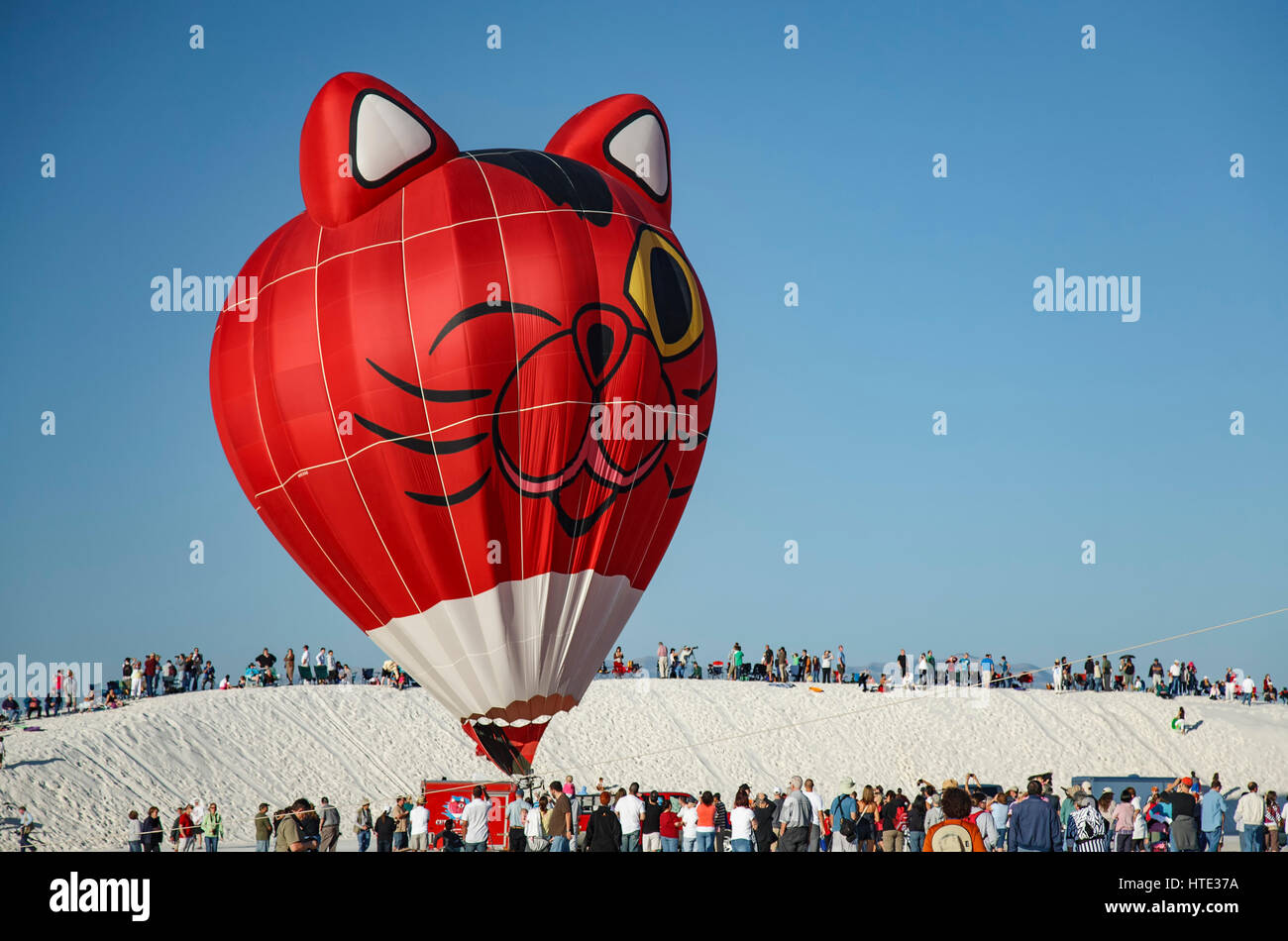 "Winking Cat'Heißluftballon und Masse, White Sands Balloon Festival