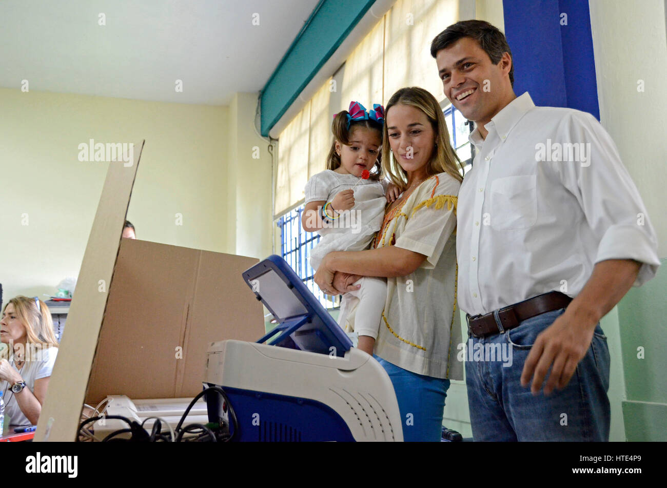 Leopoldo López Mendoza® ist ein venezolanischer Politiker, derzeit tätig als nationaler Koordinator der venezolanische Partei Voluntad beliebt. López, Stockfoto