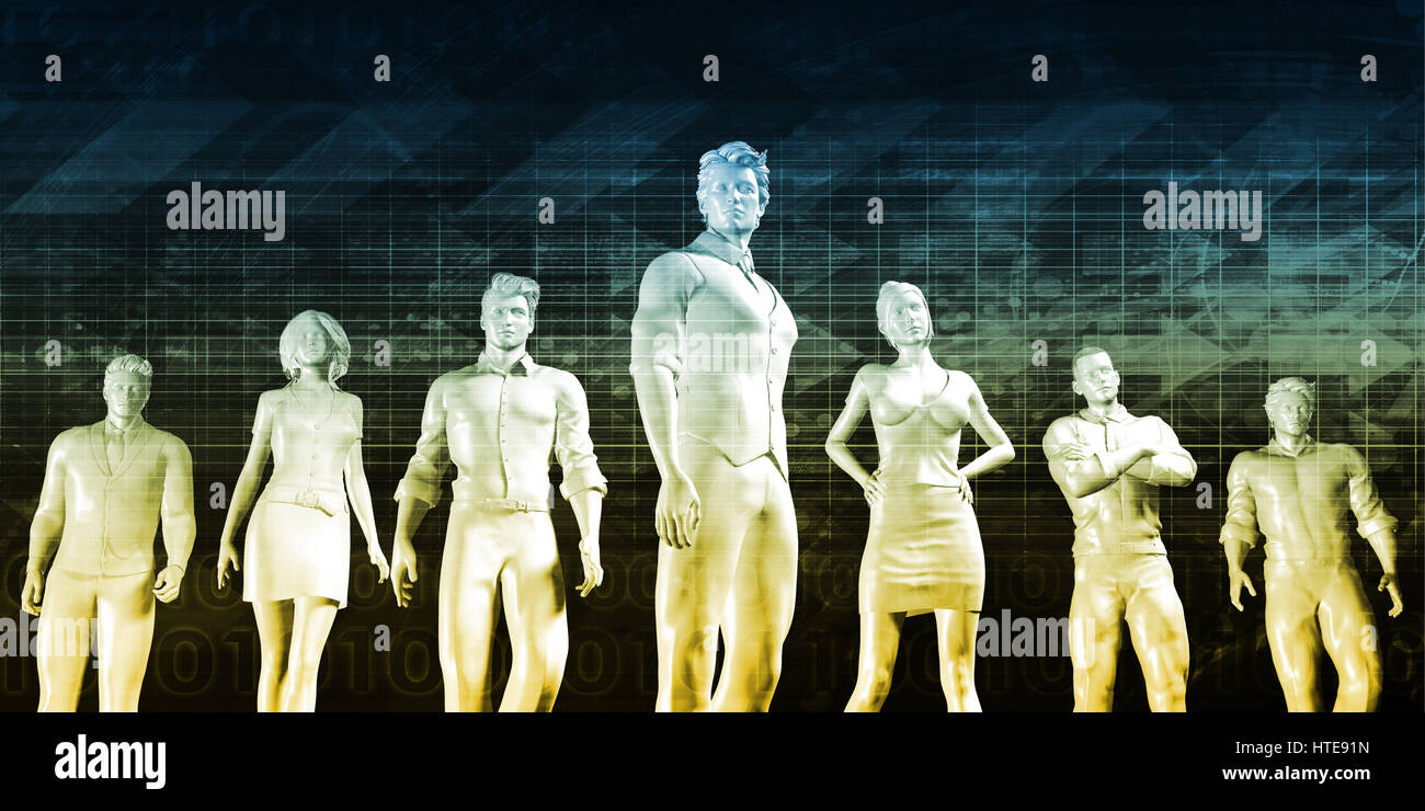 Karriereentwicklung und vermarktbare Fähigkeiten Entwicklung Kunst Stockfoto