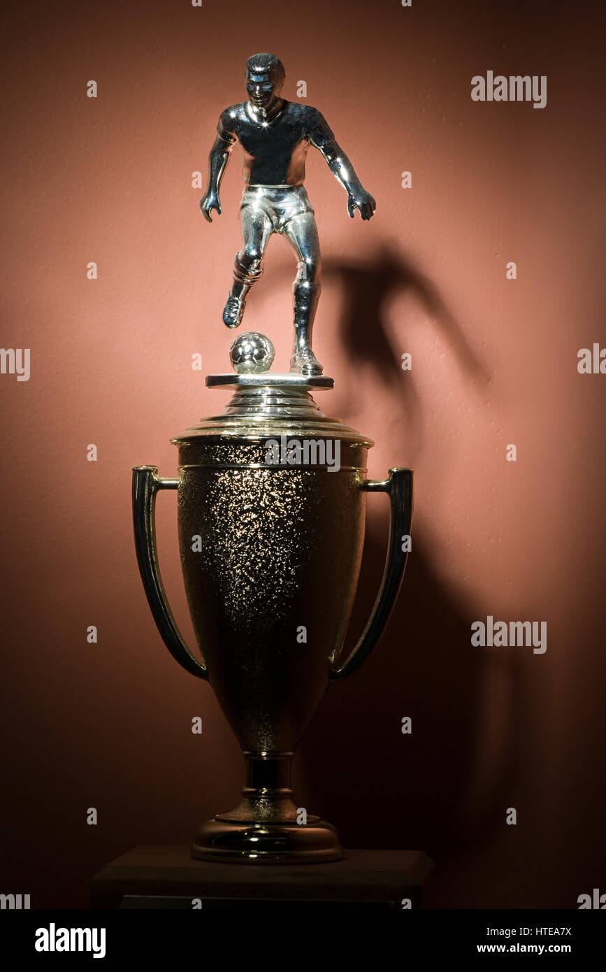 Fußball-Trophäe Stockfoto