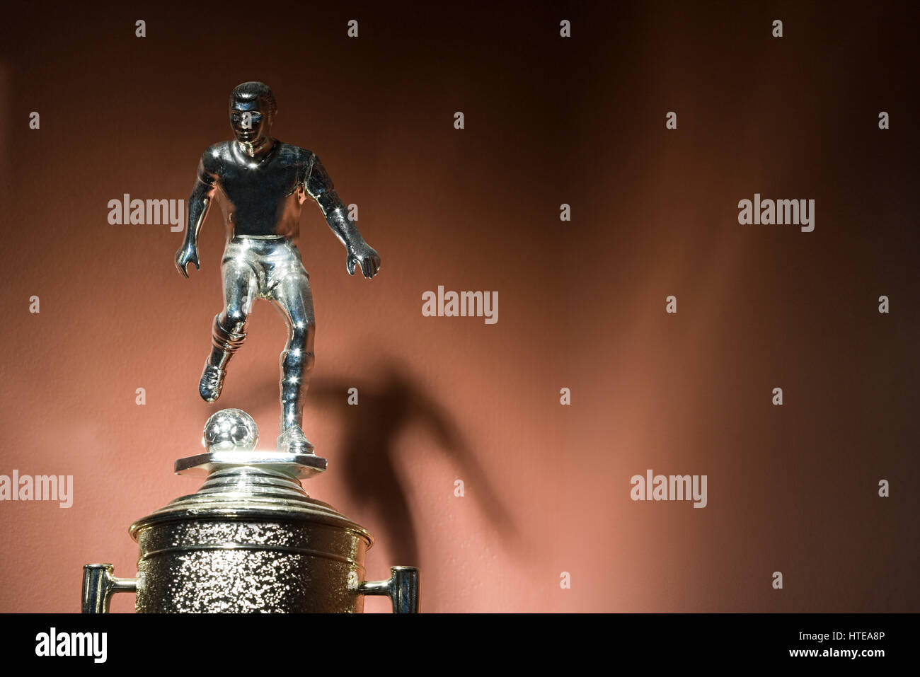 Fußball-Trophäe Stockfoto