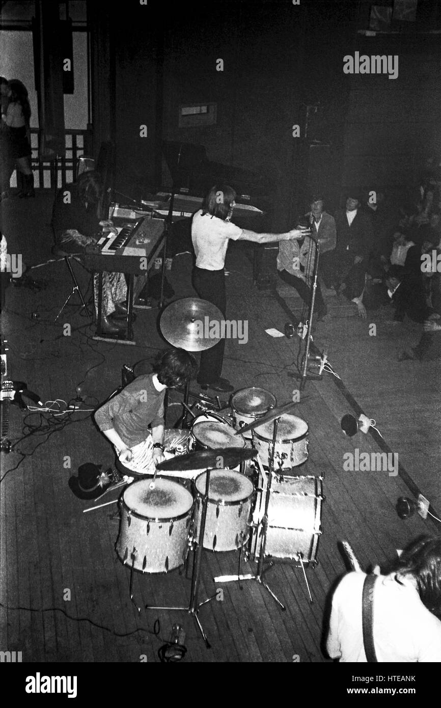 PINK FLOYD: Die UK-Rock-Band Pink Floyd Spielräume der Victoria, University of Bristol am 3. März 1969. Stockfoto