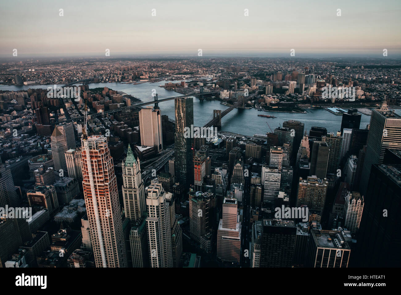 Die Skyline von New York City, USA. Stockfoto