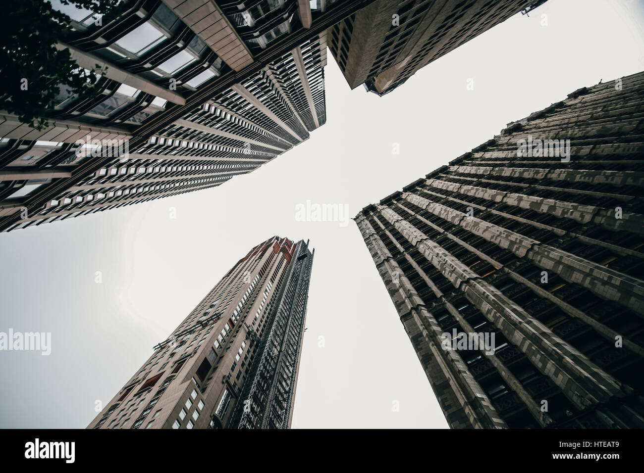 Wolkenkratzer in New York, Vereinigte Staaten von Amerika. Stockfoto