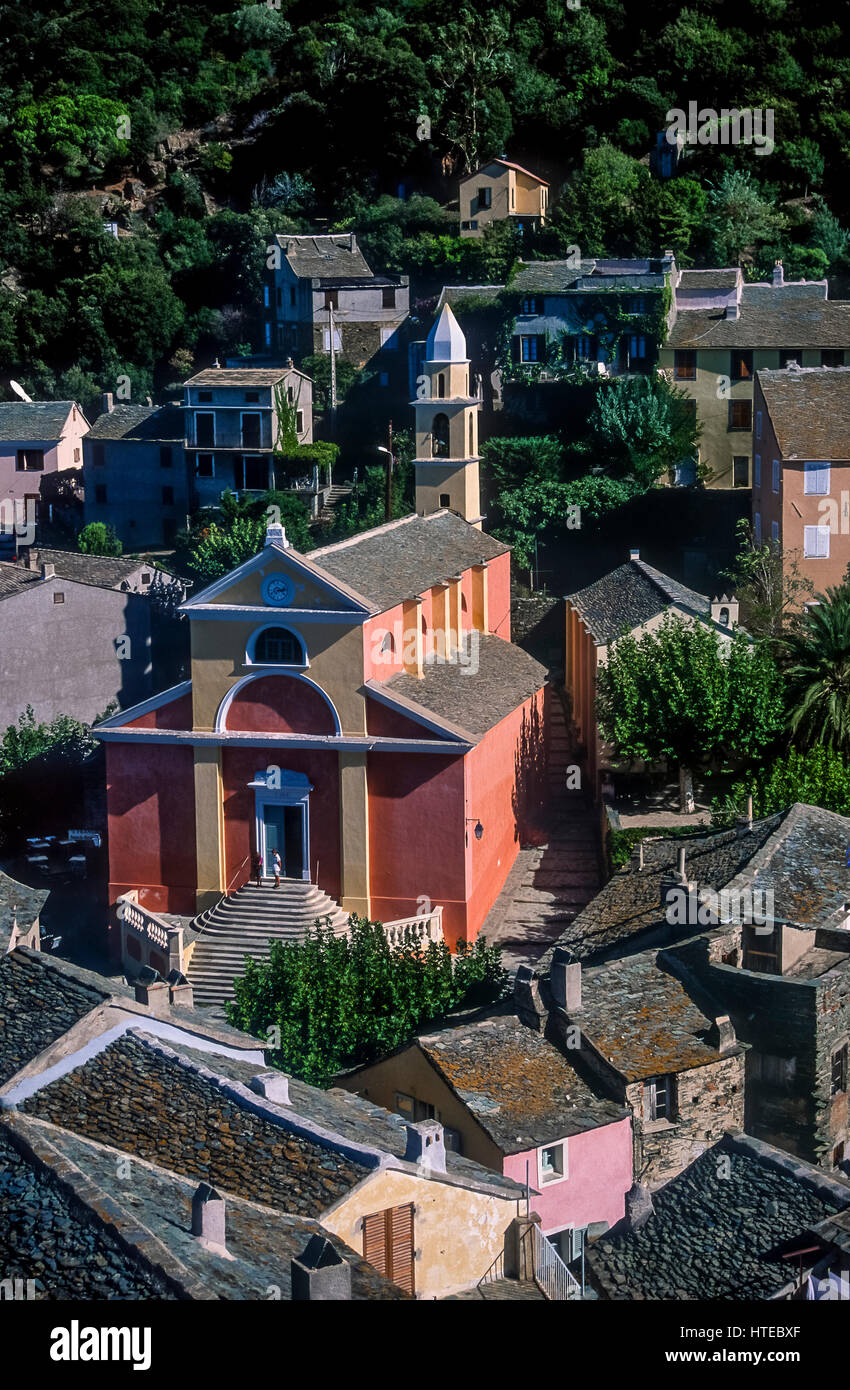 Frankreich Korsika Nonza Dorf Stockfoto