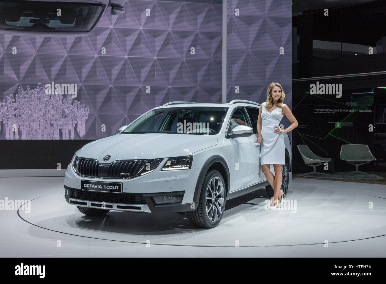 Skoda Octavia vRS in Genf, Schweiz Internationalen Auto und Motor Show  Stockfotografie - Alamy