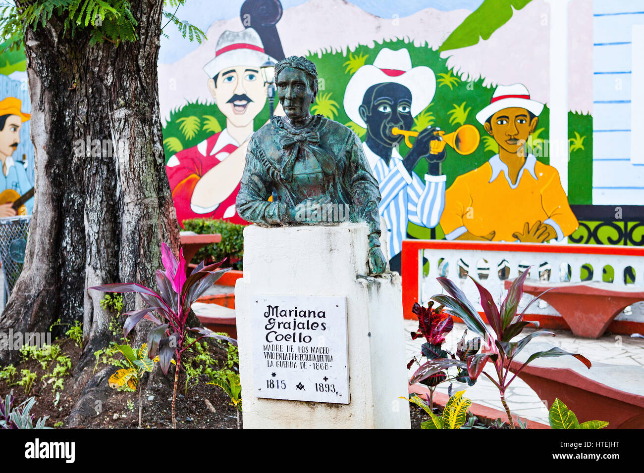 Baracoa, Kuba - 22. Dezember 2016: Denkmal für Mariana Grajales Coello, eine kubanische Ikone der Frauen im Kampf und der Kampf für ein unabhängiges Kuba fre Stockfoto
