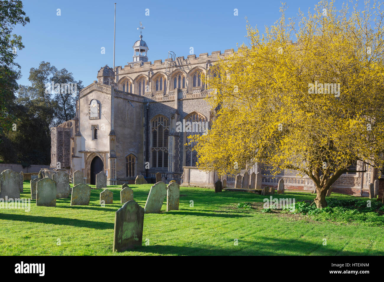 East Bergholt Suffolk, die Kirche von St. Mary in Suffolk Dorf East Bergholt, England, Großbritannien Stockfoto