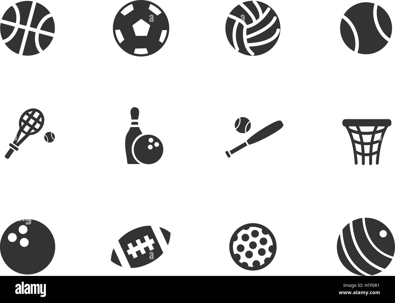 Sport-Kugeln web Icons für User Interfacedesign Stock Vektor