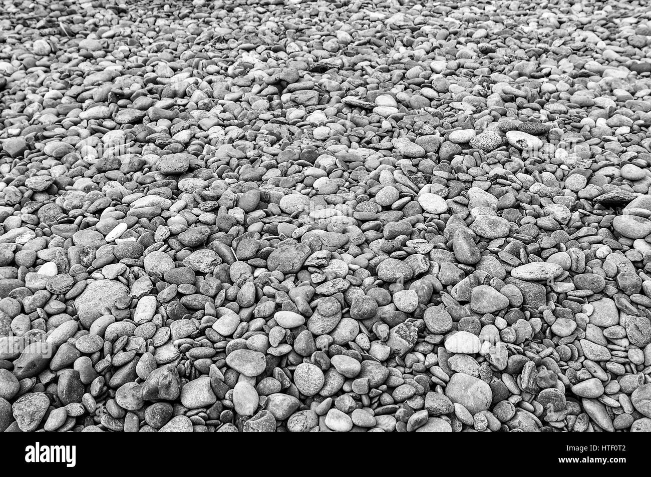 Kieselsteinen in verschiedenen Größen und Farben, Playa del Águila, Gran Canaria, Kanarische Inseln, Spanien Stockfoto