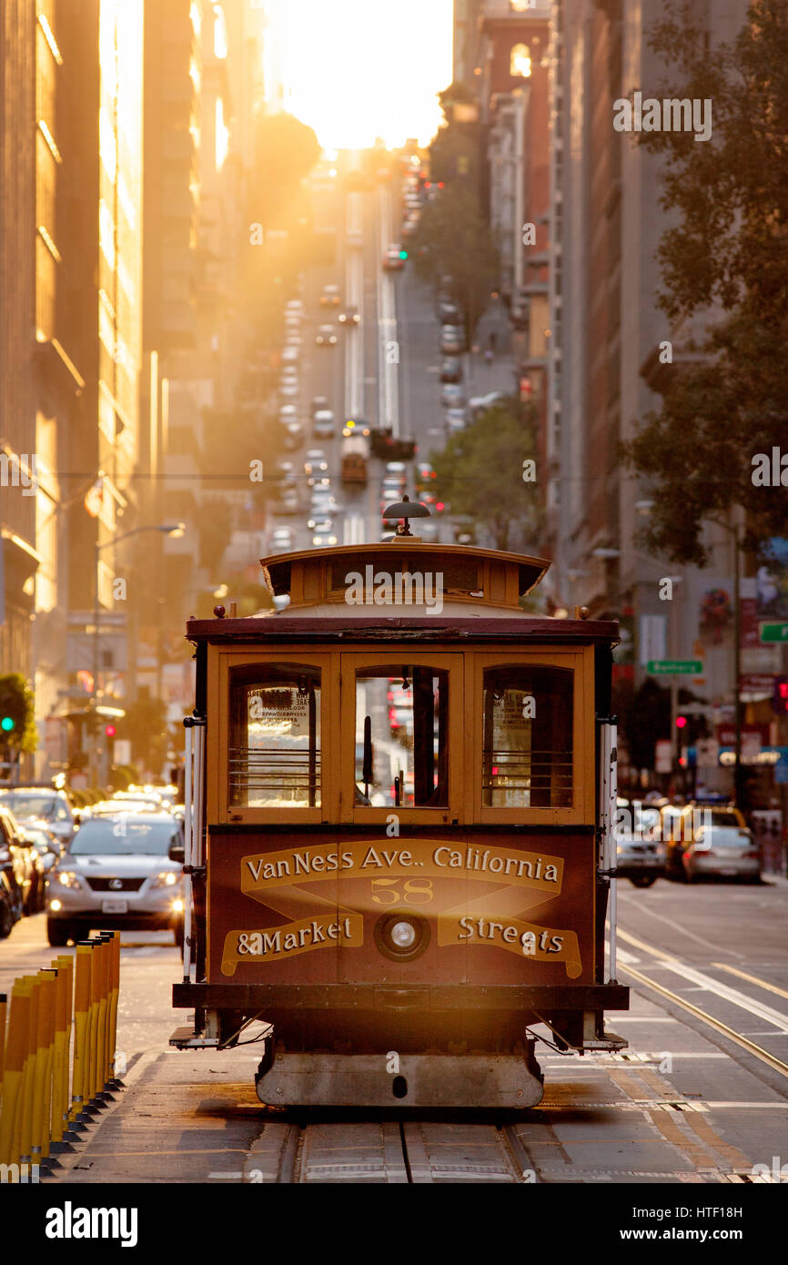 San Francisco Cable cars. Kalifornien, USA Stockfoto