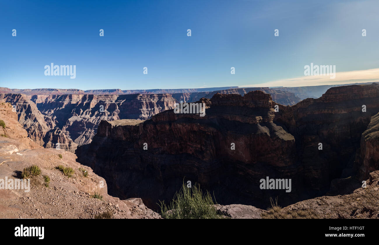 Panorama des Grand Canyon West Rim - Arizona, USA Stockfoto