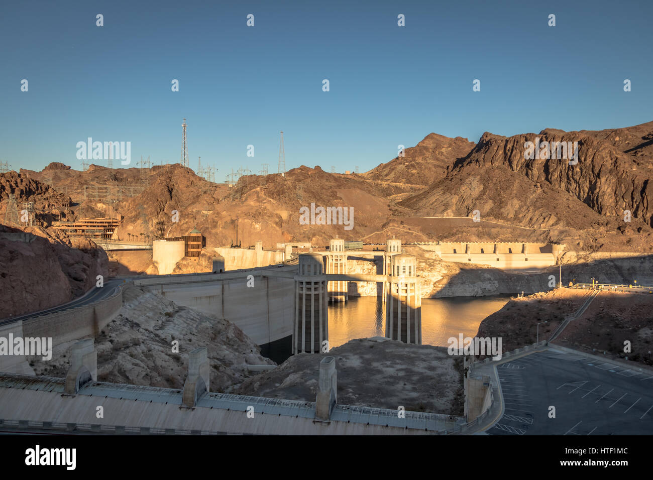 Hoover-Staudamm in Arizona - Nevada-Grenze, USA Stockfoto