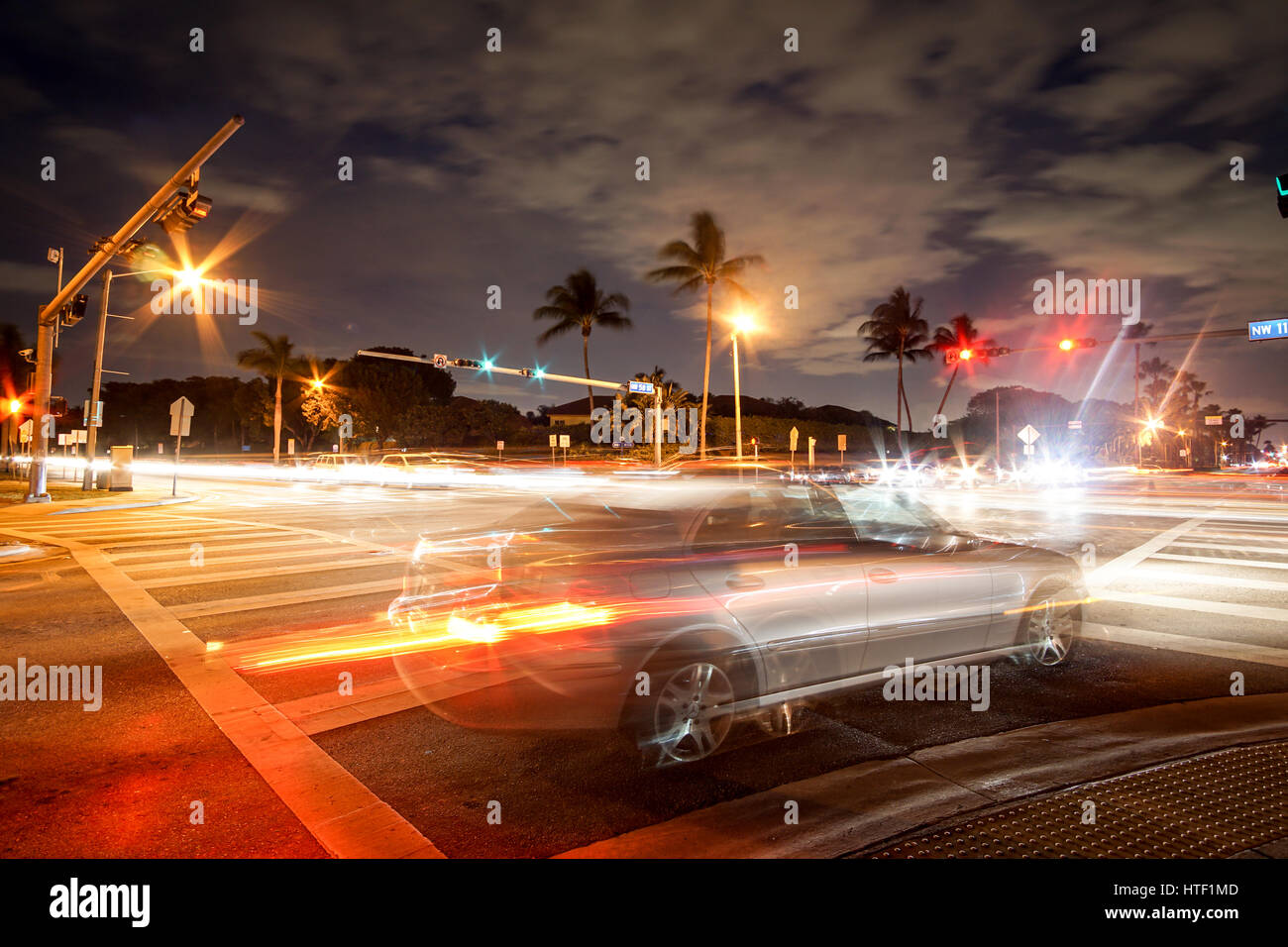 Nachtleben in Miami Stockfoto