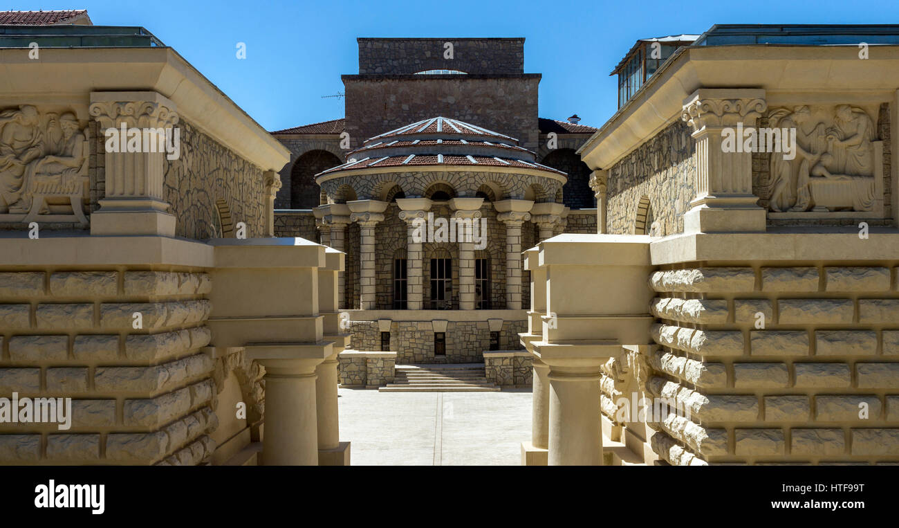 Therapeutische Schlammbäder, gebaut im Jahre 1915 in Essentuki, nördlichen Kaukasus, Russland. Stockfoto