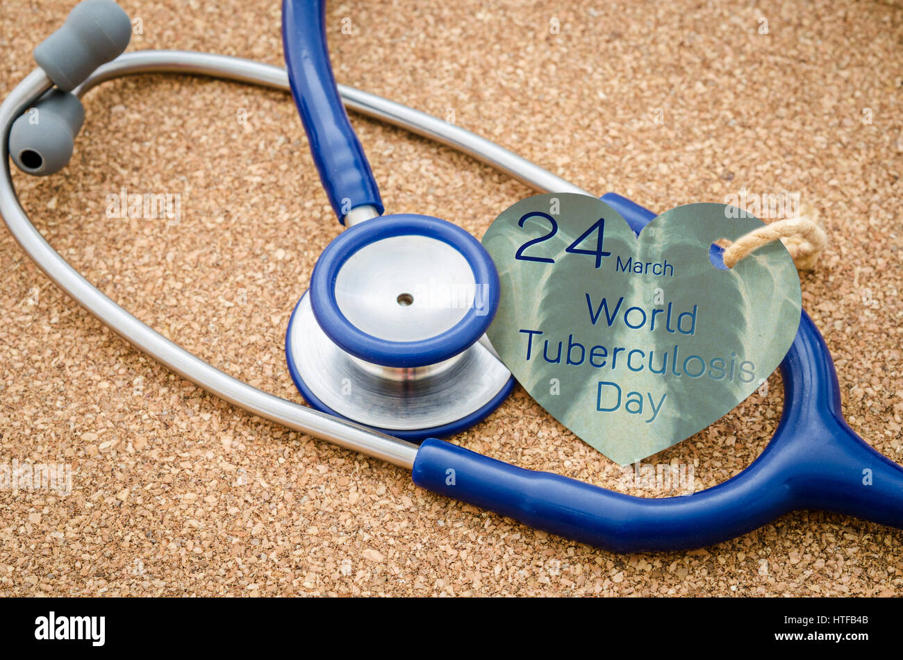 Welt-Tuberkulose-Tag und Röntgen der Lunge Lunge Krankheit Lunge mit Stethoskop medizinische. Stockfoto