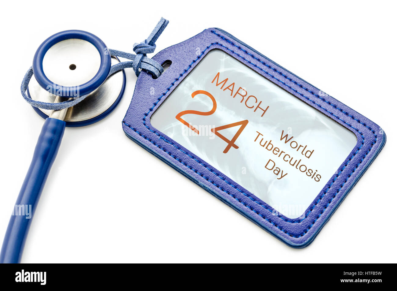 Welt-Tuberkulose-Tag und Röntgen der Lunge Lunge Krankheit Lunge mit Stethoskop medizinische. Stockfoto