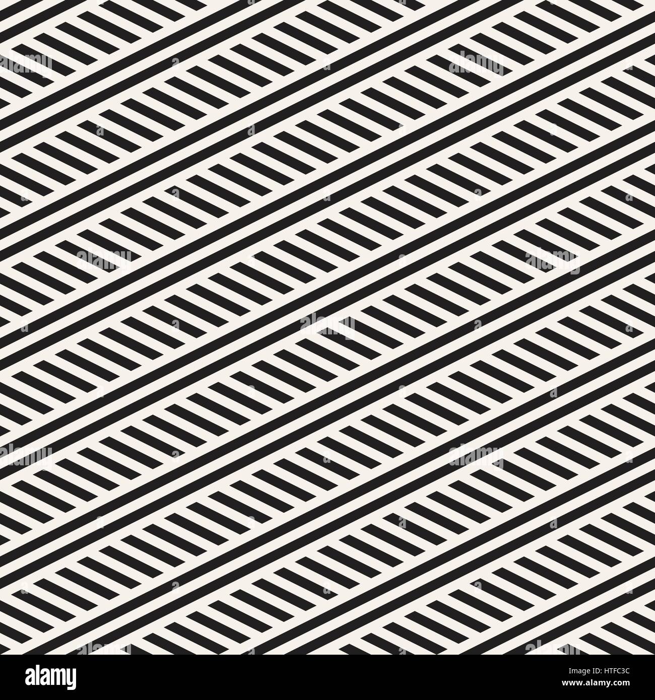 Interlacing parallele Streifen. Monochrome Musterdesign Vektor. Abstrakten geometrischen Hintergrund. Stock Vektor