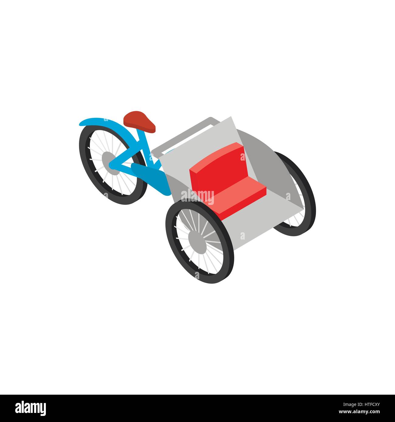 Vietnamesische Cyclo-Symbol, isometrischen 3d Stil Stock Vektor