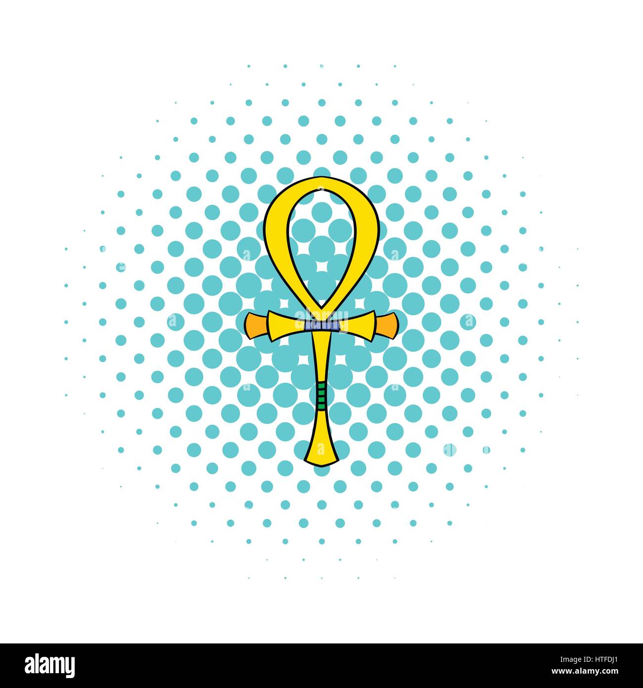 Ägyptische Ankh Symbol, Comic Alamy