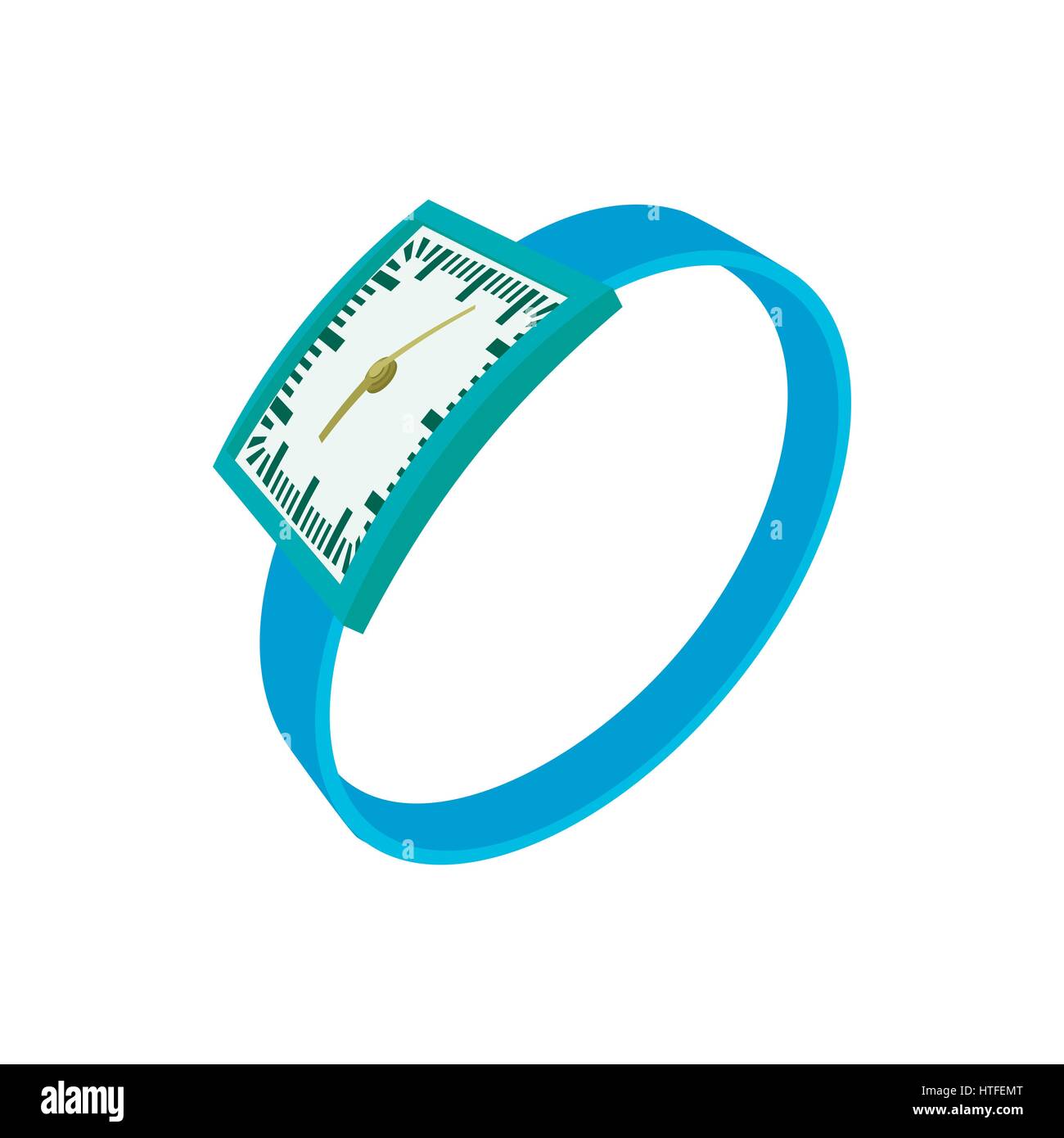 Blauen Handgelenk Uhr Symbol, Cartoon-Stil Stock Vektor