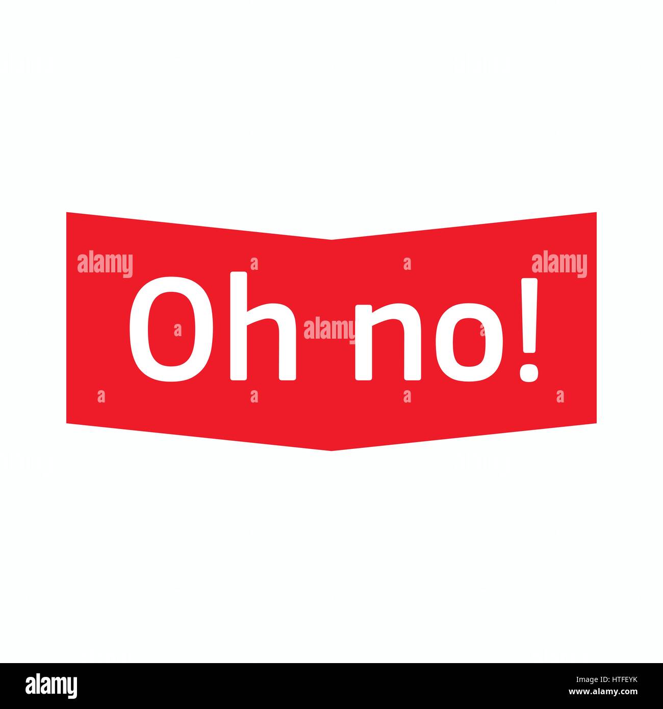 Oh nein-Symbol, einfachen Stil Stock Vektor