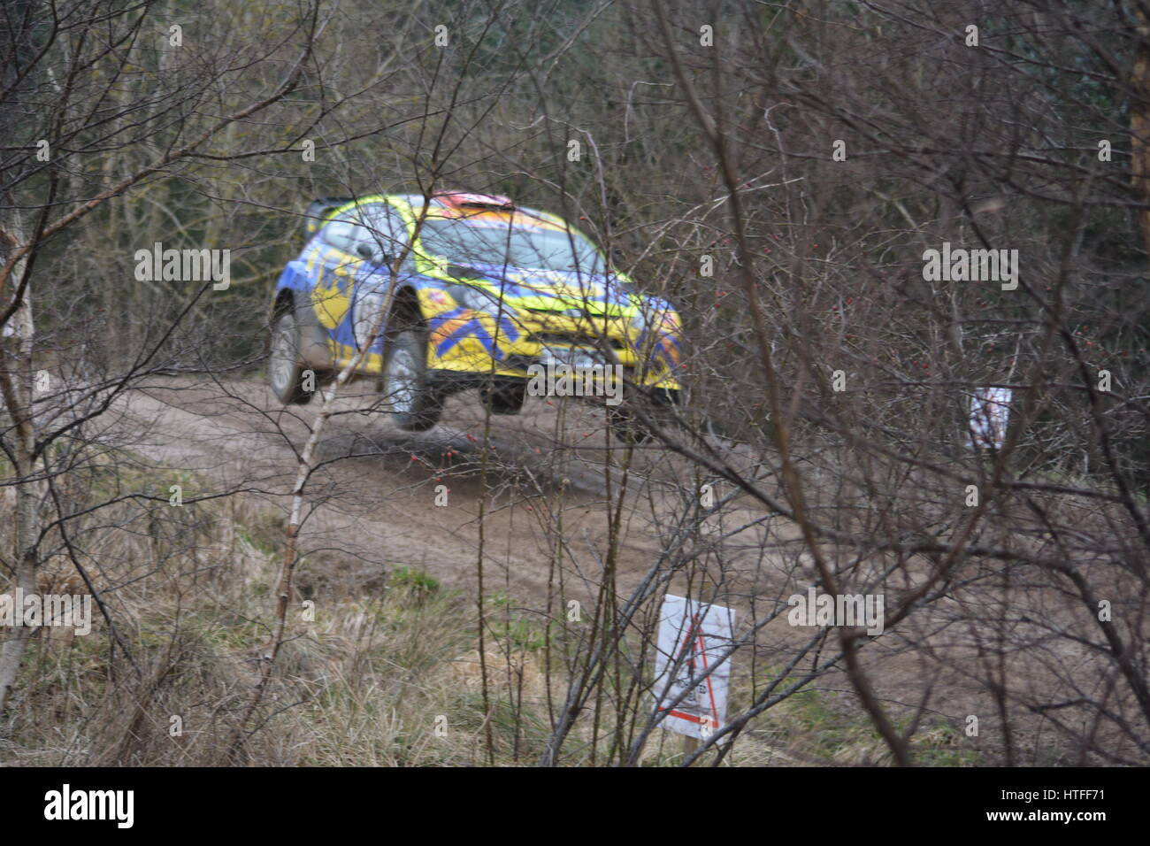 Rallye-Auto bei der Rallye Malcolm Wilson Stockfoto