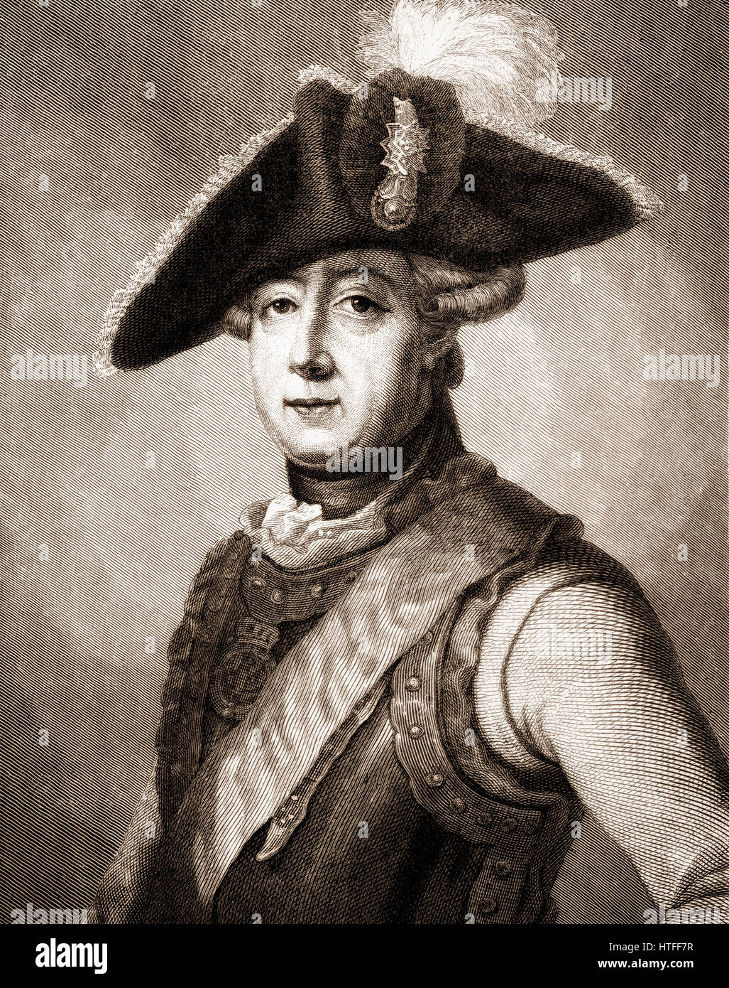 Friedrich Wilhelm Freiherr von Seydlitz, 1721-1773, ein preußischer Offizier, Kavalleriegeneral Stockfoto