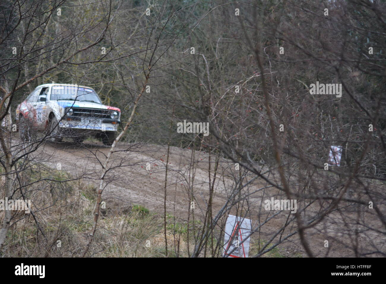 Rallye-Auto bei der Rallye Malcolm Wilson Stockfoto