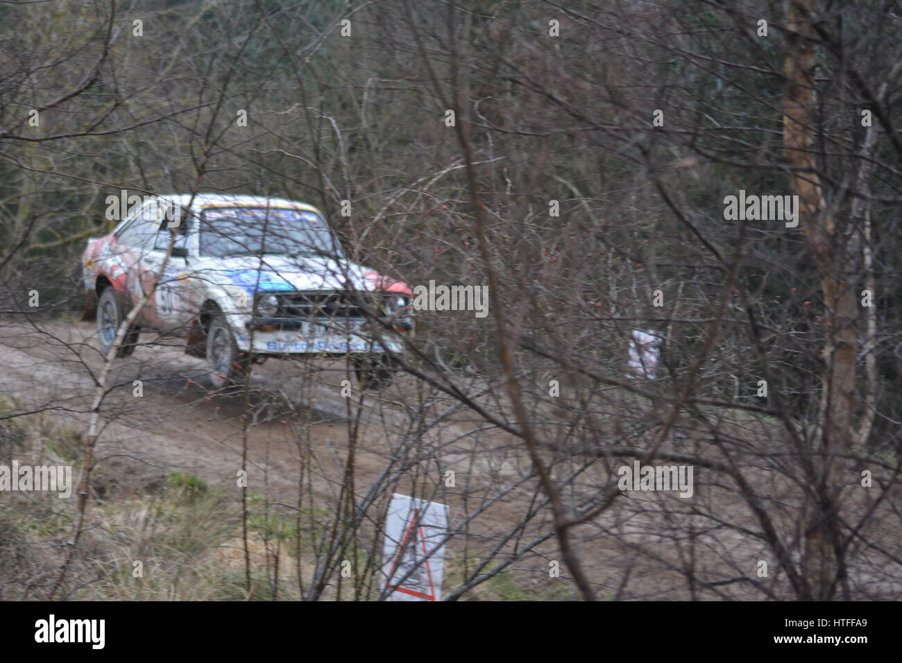 Rallye-Auto bei der Rallye Malcolm Wilson Stockfoto