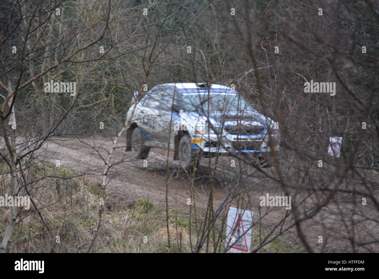 Rallye-Auto bei der Rallye Malcolm Wilson Stockfoto