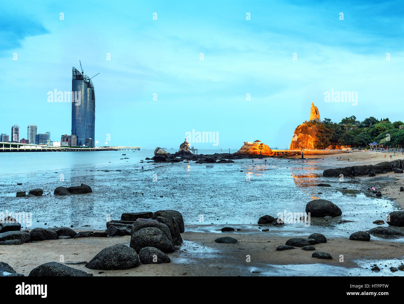 Gulangyu Insel, Xiamen, Fujian, China Beach Night Stockfoto