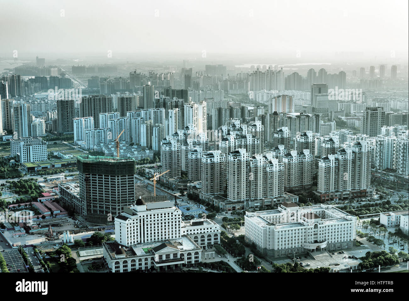 Luftaufnahme von Großstädten Wohngebiet Stockfoto