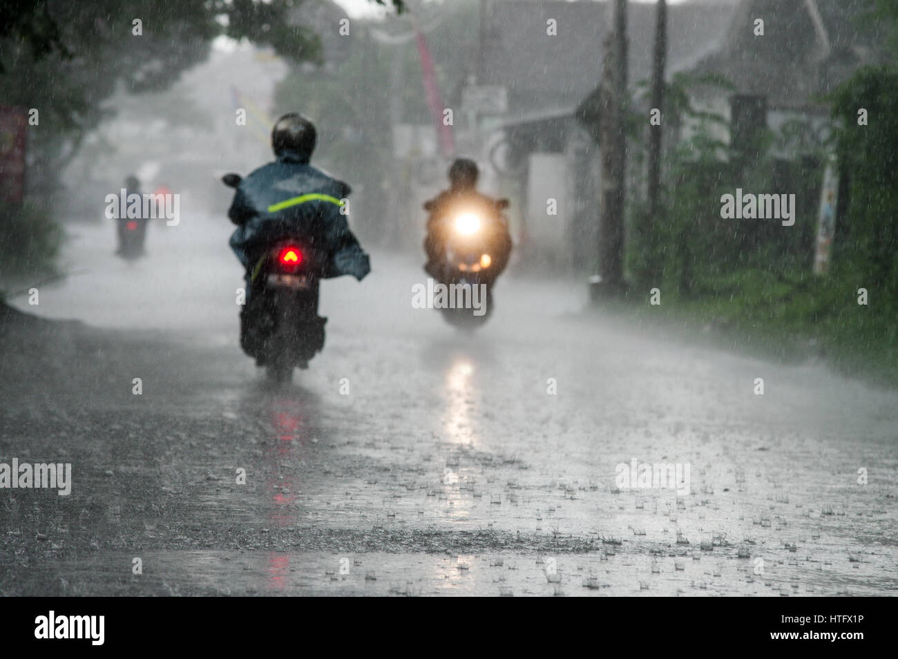 Regenzeit in Yogyakarta - Java, Indonesien Stockfoto
