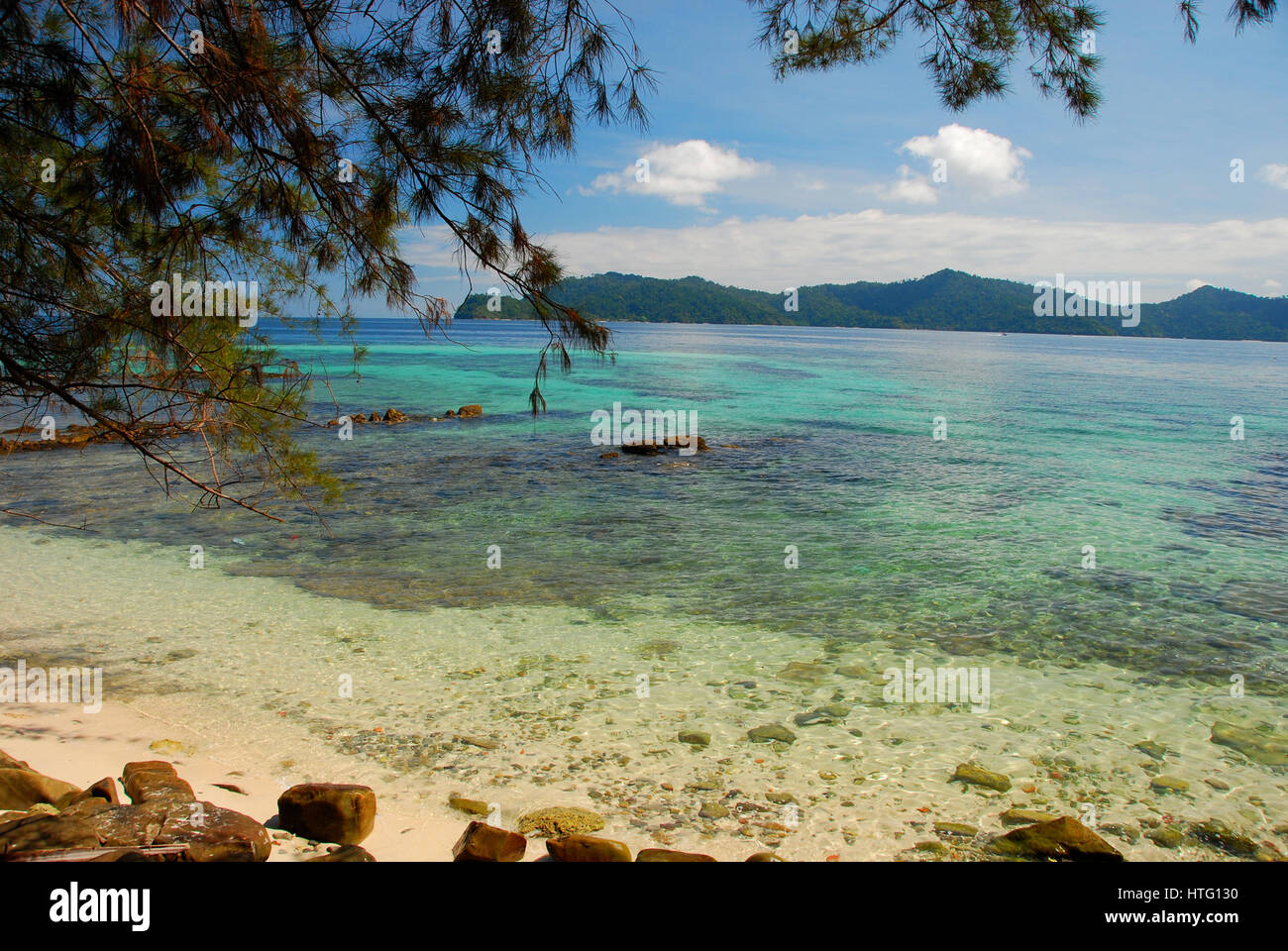 Tunku Abdul Rahman Nationalpark Malaysia, Strand, Insel, Kota Kinabalu Stockfoto