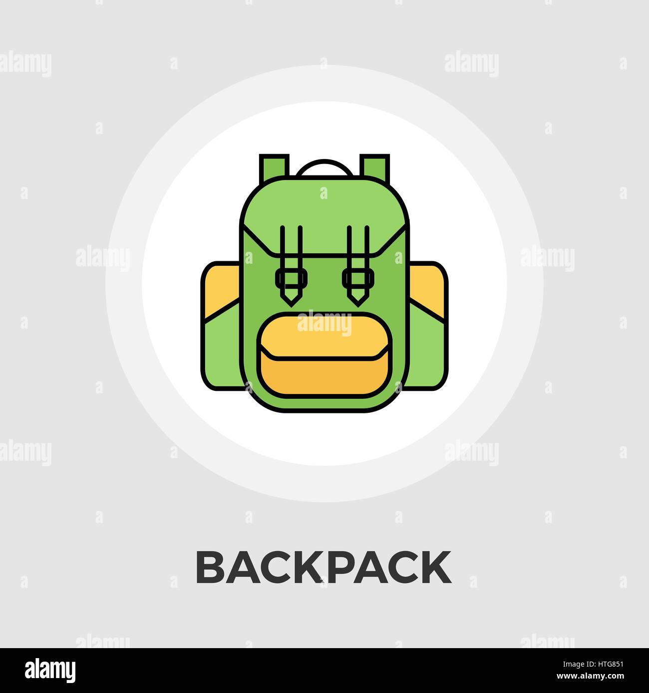 Rucksack-Symbol Vektor. Flach-Symbol auf dem weißen Hintergrund isoliert. Editierbare EPS-Datei. Vektor-Illustration. Stock Vektor