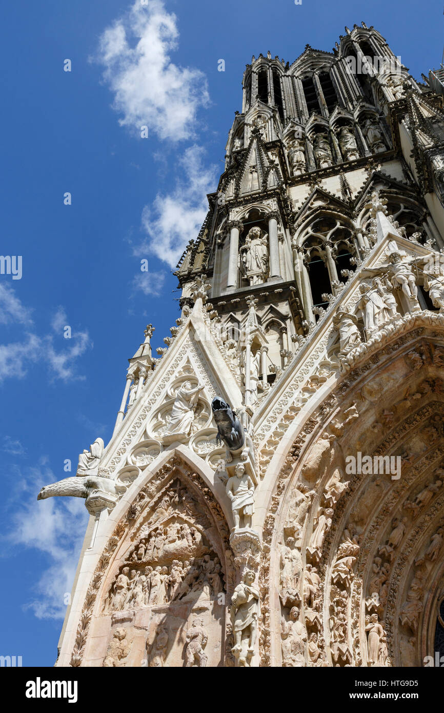 Kathedrale von Notre-Dame, Reims, Champagne-Ardenne, Frankreich Stockfoto