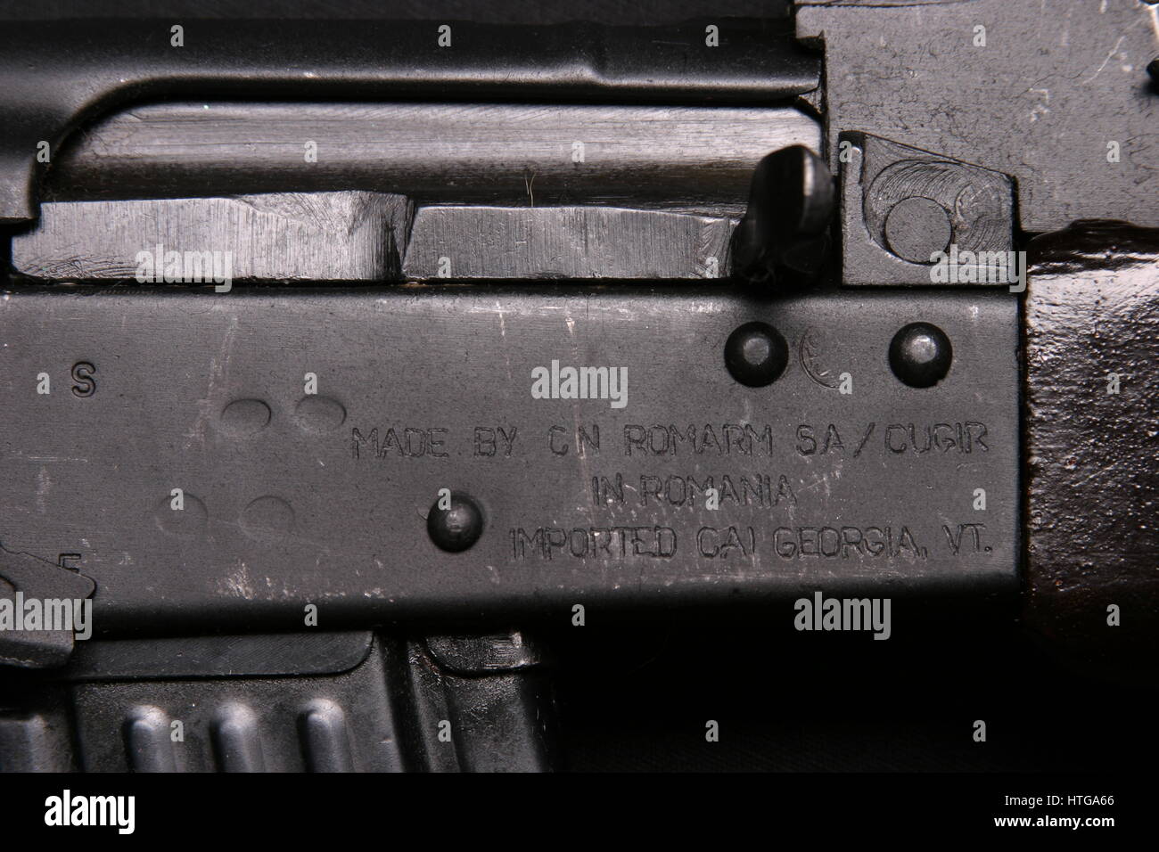 AK-47 Gewehr Detail Stockfoto