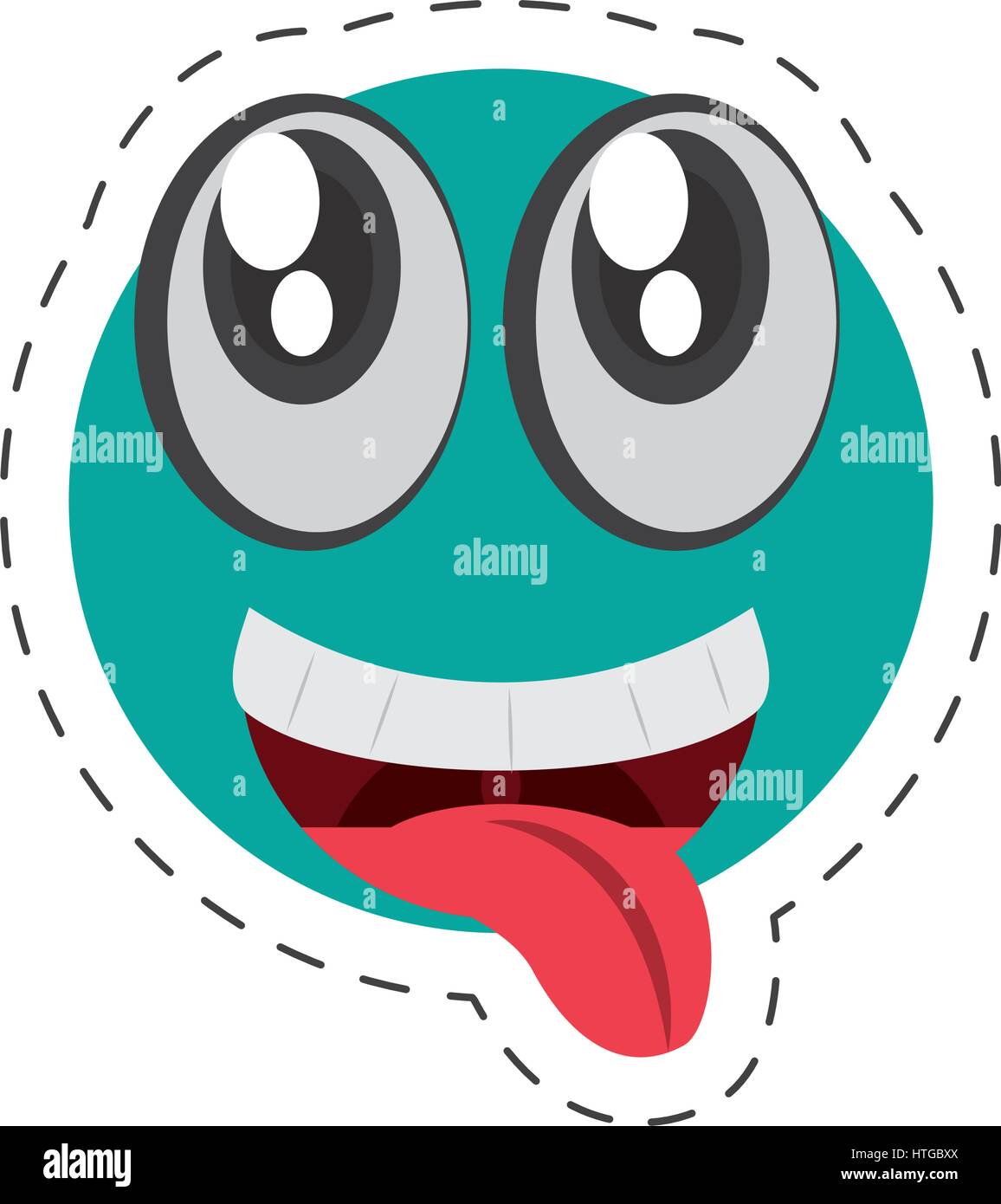 Cartoon Emoticon glücklich April Fools day Stock Vektor