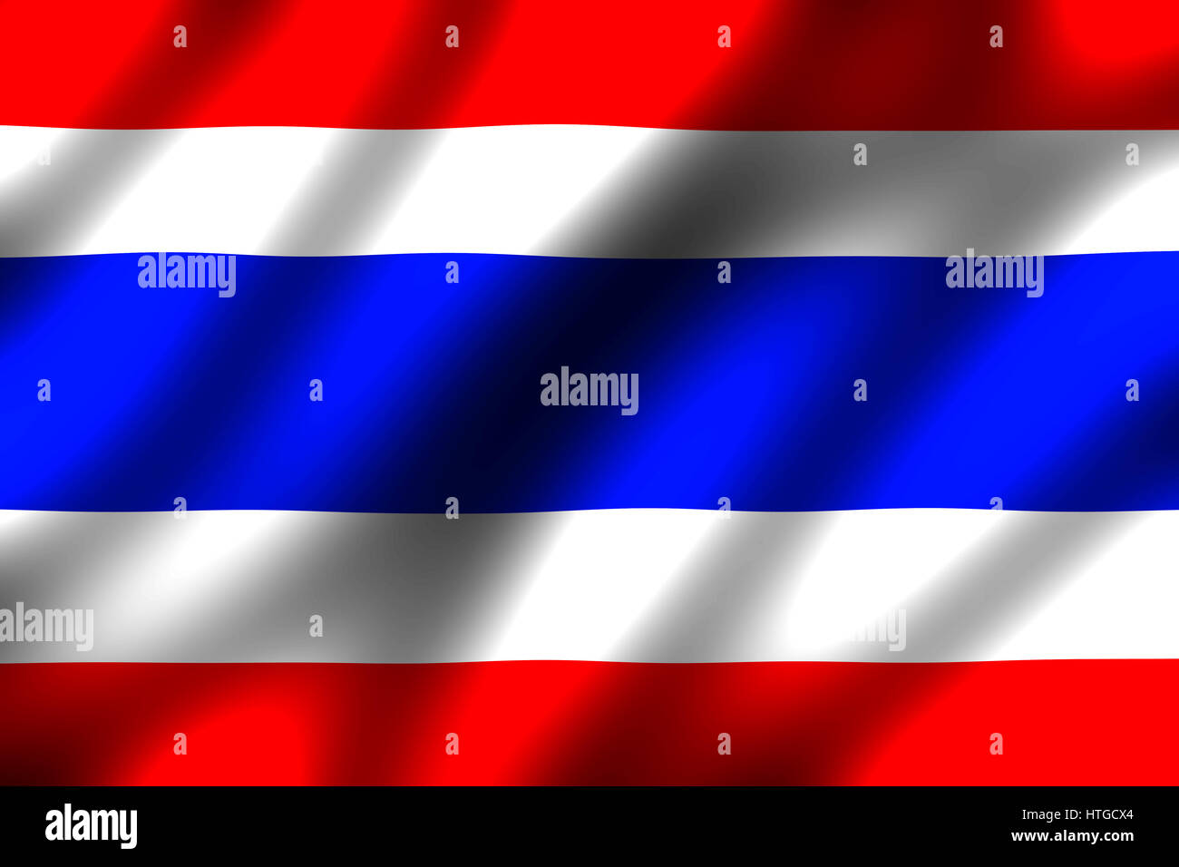 Wehende Flagge der Nation von Thailand Stockfoto