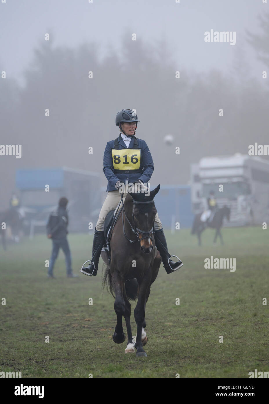 Tweseldown, UK. 11. März 2017. Die Horse Trials bei Tweseldown.Zara Tindall Gladstone bei Tweseldown Pferd Reiten Studien Kredit: Scott Carruthers/Alamy Live-Nachrichten Stockfoto