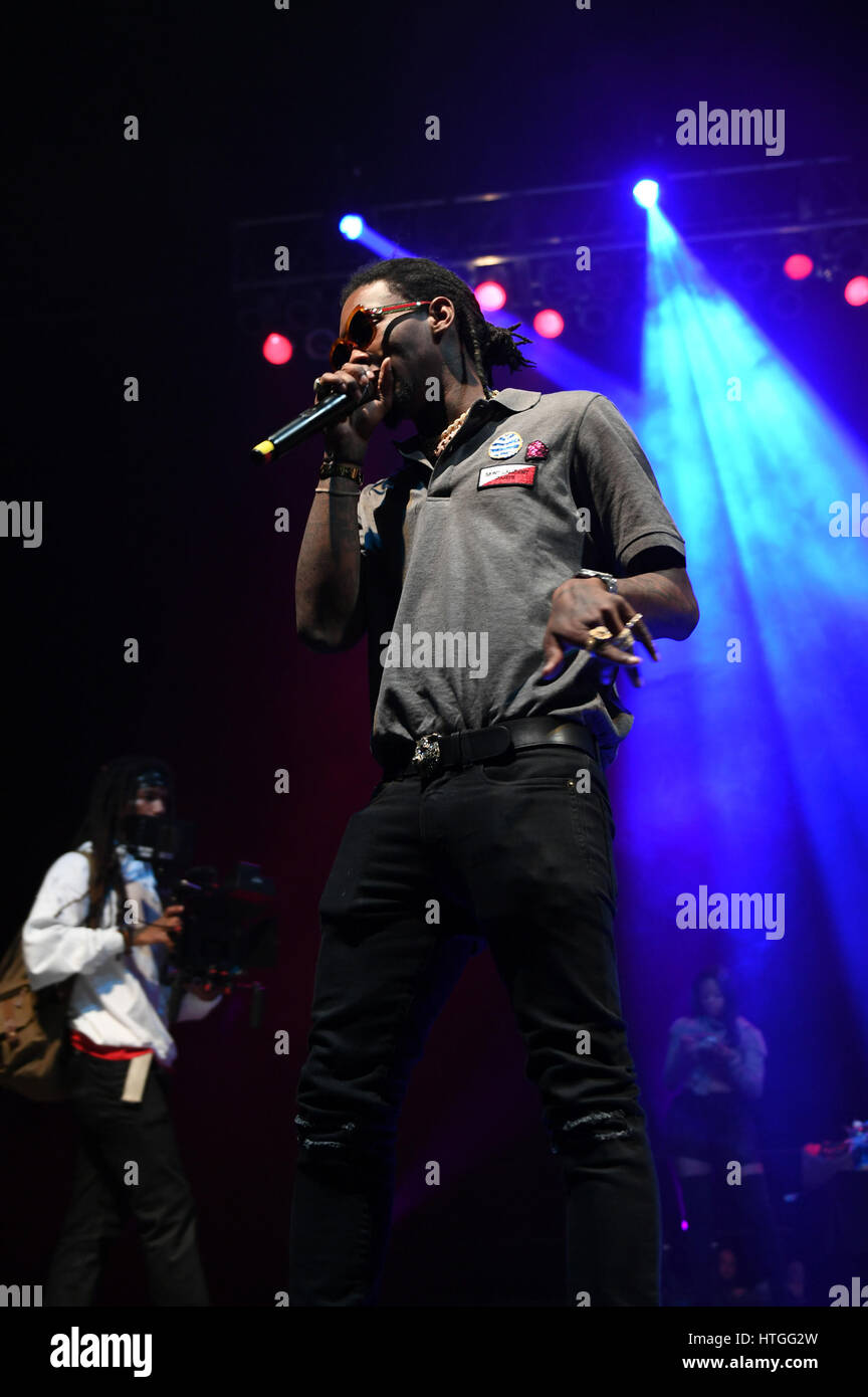 Norfolk, Virginia, USA. 9. März 2017. Amerikanischen Rap-Gruppe MIGOS Leben am konstante Center der Old Dominion University In Norfolk. Bildnachweis: Jeff Moore/ZUMA Wire/ZUMAPRESS.com/Alamy Live-Nachrichten Stockfoto