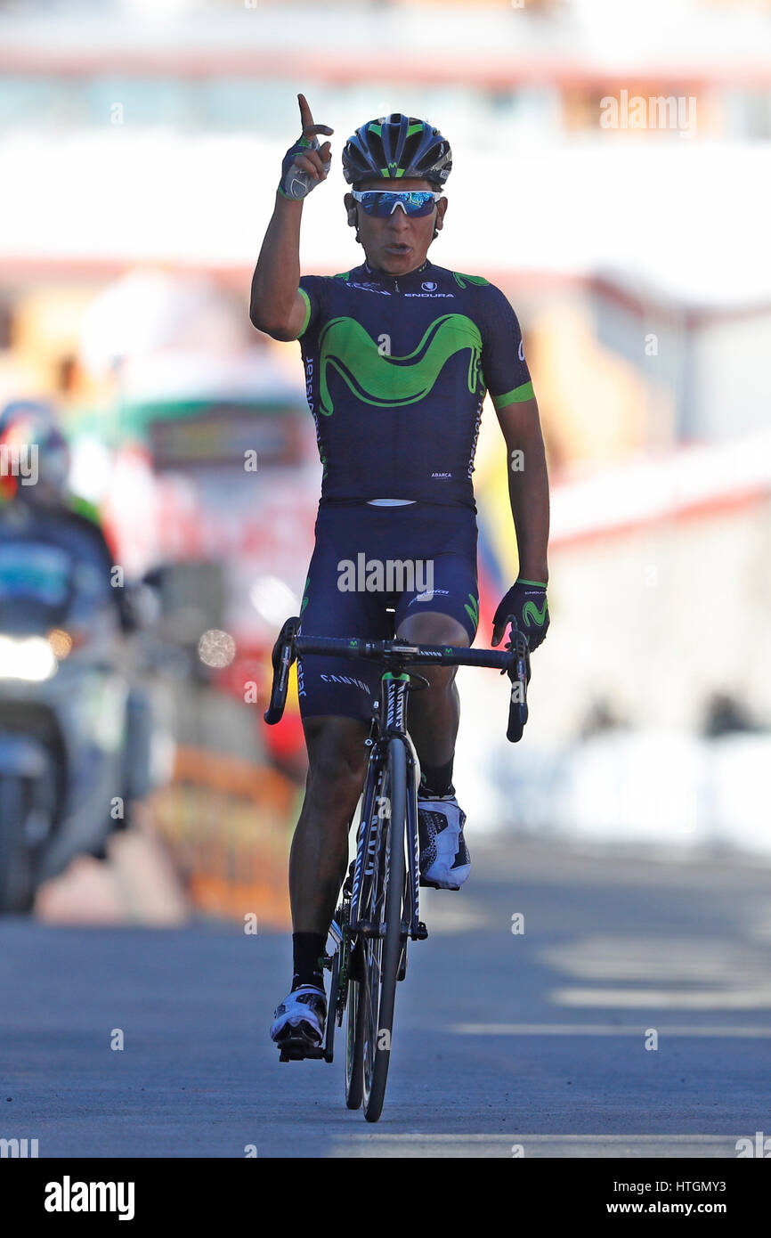 Oman. 11. März 2017. 11. März 2017 52. Tirreno - Adriatico Bühne 04: Montalto di Castro - Terminillo 1.: QUINTANA Nairo Alexander (COL) Movistar Foto: Cronos/Yuzuru Sunada Credit: Cronos Foto/Alamy Live News Stockfoto