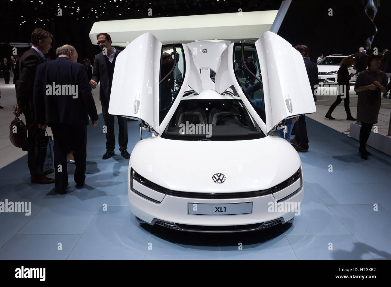 Genf, Schweiz - 3. März 2015: Volkswagen XL1 auf der 85. Internationalen Genfer Autosalon im Palexpo. Stockfoto