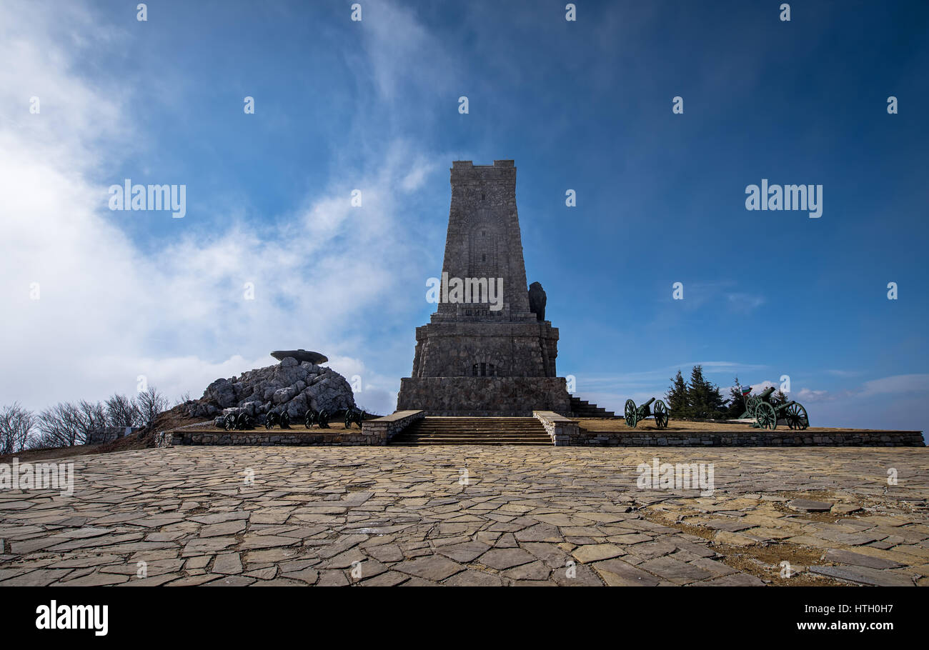 Memorial Shipka Blick in Bulgarien. Schlacht des Shipka Memorial Stockfoto